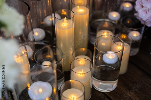 Elegant and Stylish Decorative Candles in Glass Vases for Romantic Home Decor and Events