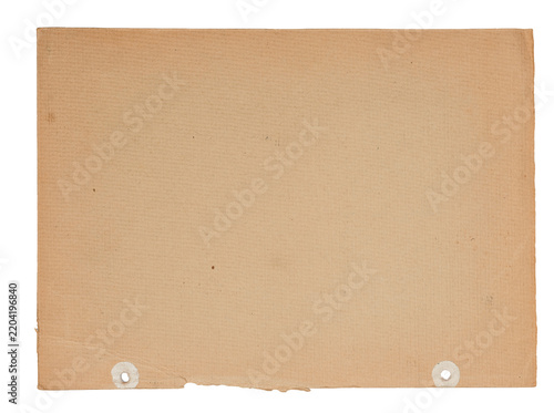 Set of antique paper sheets isolated on white background, studio shot of old textured paper in different tones, showing aged surfaces and vintage character.