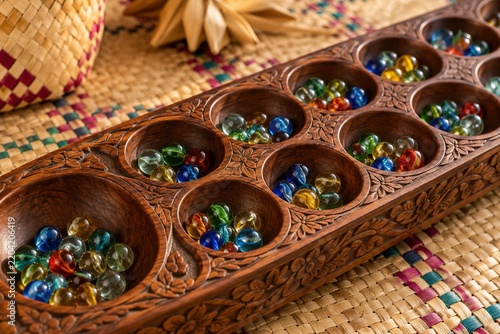 Fototapeta Congkak Macro Marbles