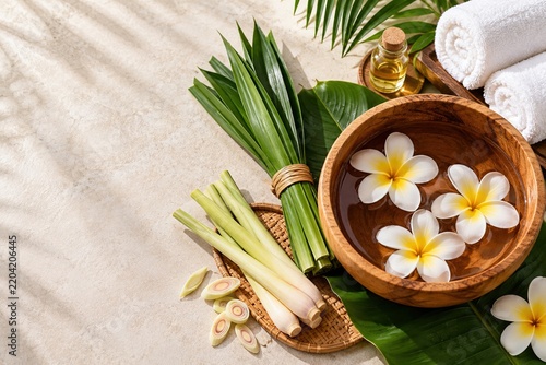 Fototapeta Tropical Spa Flatlay