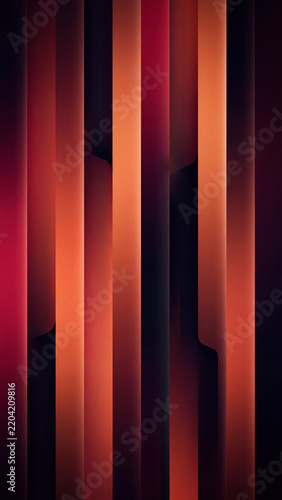 Abstract red and orange vertical gradient stripes on dark background