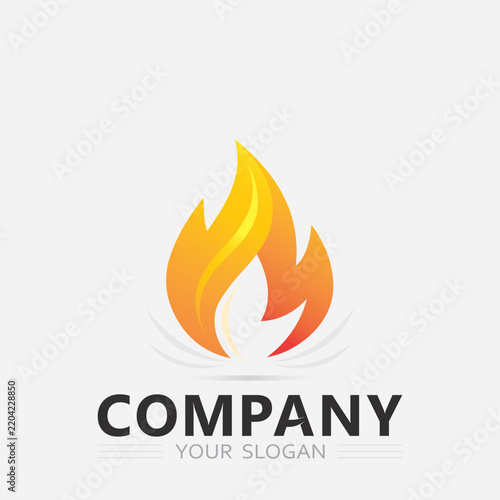 Hot Flame Logo Vector, Creative Fire Symbol Icon for Energy, Strength, Speed, and Intensity