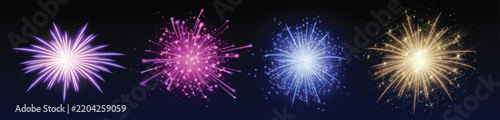 Colorful Firework Burst Light Effects Collection