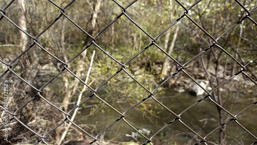 steel fence background, metal texture
