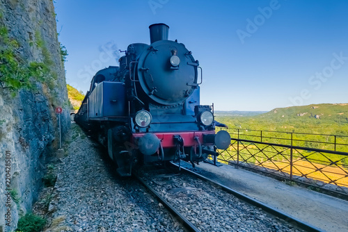 Locomotive in the Railway Tourist Haut Quercy