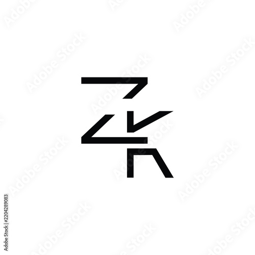 ZK lphabet letter icon logo.  ZK Letter logo Design Template Vector. ZK creative elegant monogram logo.