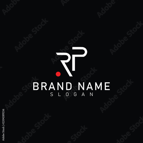 RP lphabet letter icon logo.  RP Letter logo Design Template Vector. RP creative elegant monogram logo.