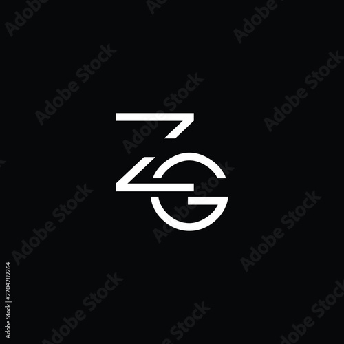 ZG lphabet letter icon logo.  ZG Letter logo Design Template Vector. ZG creative elegant monogram logo.