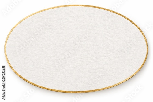 Blank Round Card With a Gold Border for Various Uses