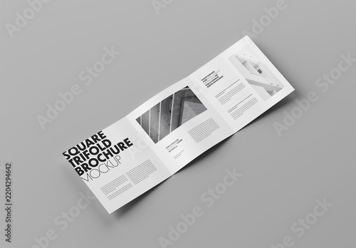 Inner Square Trifold Brochure Mockup