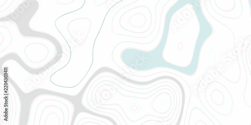 Abstract grid landscape topography white background. Topography Height Contour Map Artwork with Flowing Terrain Lines Transparent Outdoor Landscape Pattern for Vintage. Topo contour paper map design.