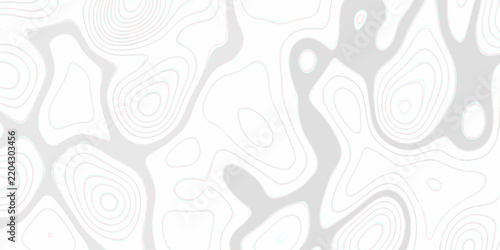 Abstract grid landscape topography white background. Topography Height Contour Map Artwork with Flowing Terrain Lines Transparent Outdoor Landscape Pattern for Vintage. Topo contour paper map design.