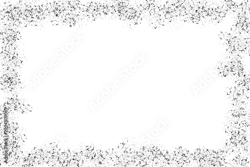 Grunge abstract decorative border frame with textured light gray edges