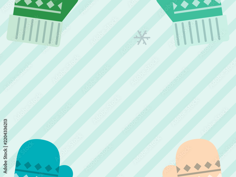 Obraz premium Holiday Knitwear Mittens Vector Repeat Pattern Design