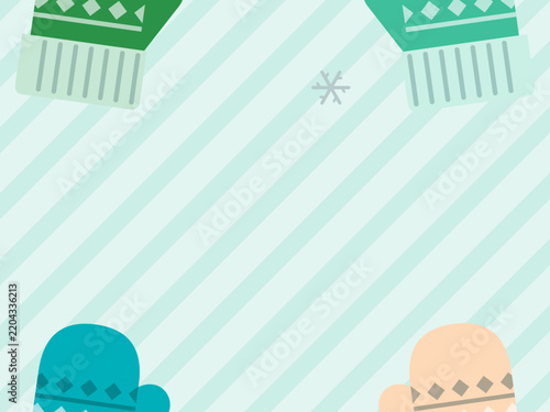 Holiday Knitwear Mittens Vector Repeat Pattern Design