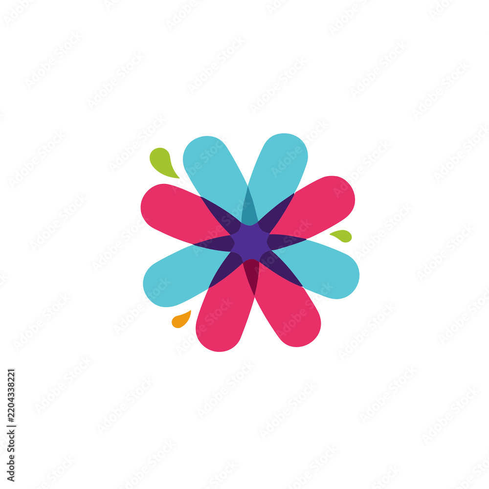 Fototapeta premium Colorful abstract flower shape
