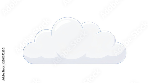 Fluffy cumulus cloud floating serenely in bright overhead daylight isolated on transparent background