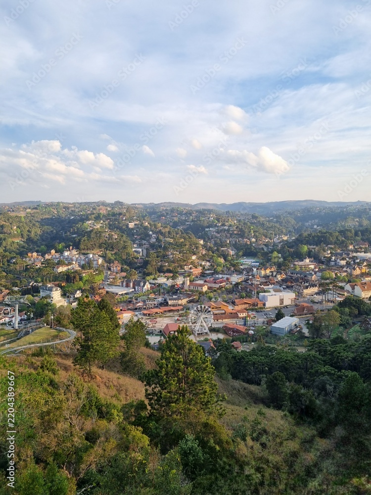 Fototapeta premium aerial view of the city campos do jordão