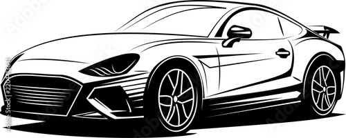 black sports car