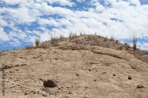 Cirrocumulus clouds over a sandy hill at Big Bend Ranch State Park in Texas