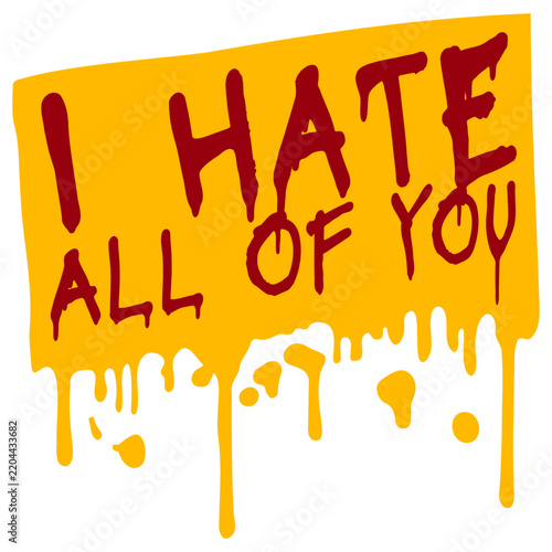 I hate all of you – funny sarcastic antisocial quote for introverts and haters of people. Sarcastic, witty and perfect for funny, introvert humor and antisocial jokes.