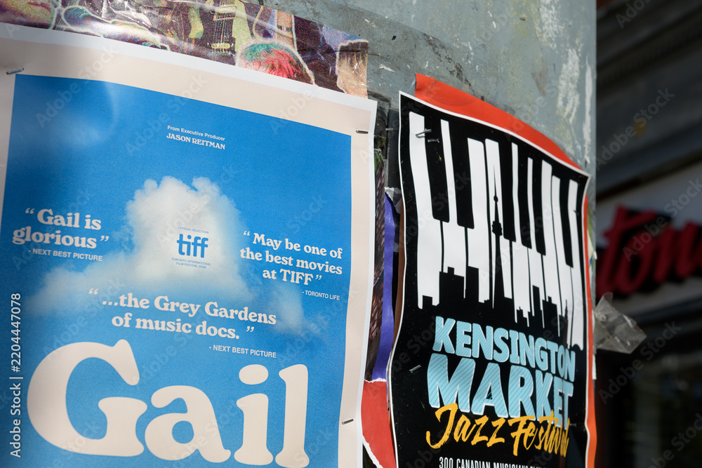 Obraz premium street posters in Toronto (TIFF movie bill for 