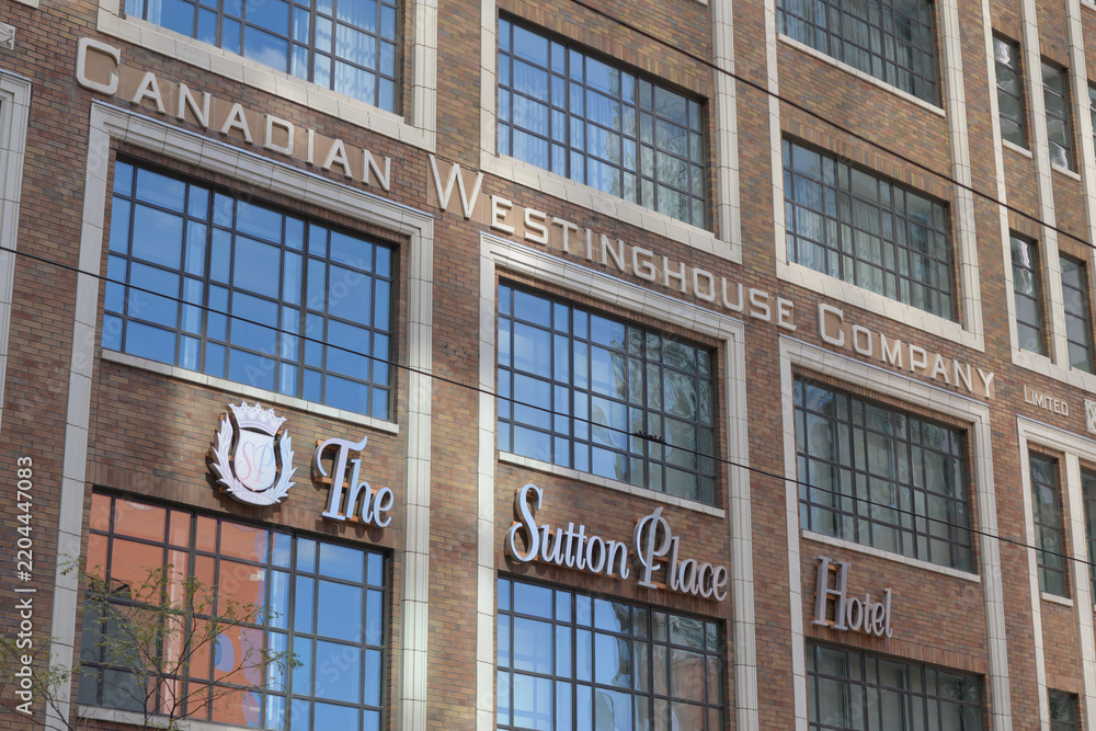 Obraz premium former Canadian Westinghouse Building at 355 King St W, now the Sutton Place Hotel, Toronto