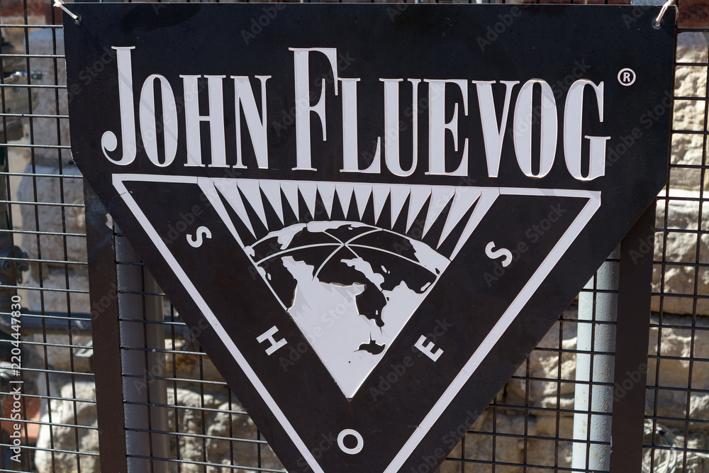 Obraz premium John Fluevog shoes shop sign at Distillery District at 4 Trinity Street, Toronto