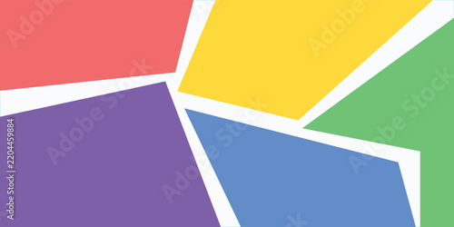 Abstract geometric background with colorful shapes and white lines modern design.