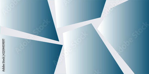 Abstract geometric background with blue and white gradient shapes.