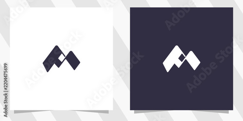 Tapety artystyczne letter m logo design vector