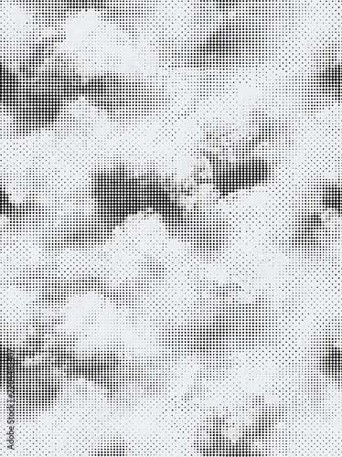 Abstract Black And White Halftone Dot Pattern Texture With Seamless Vintage Graphic Printing Effect
