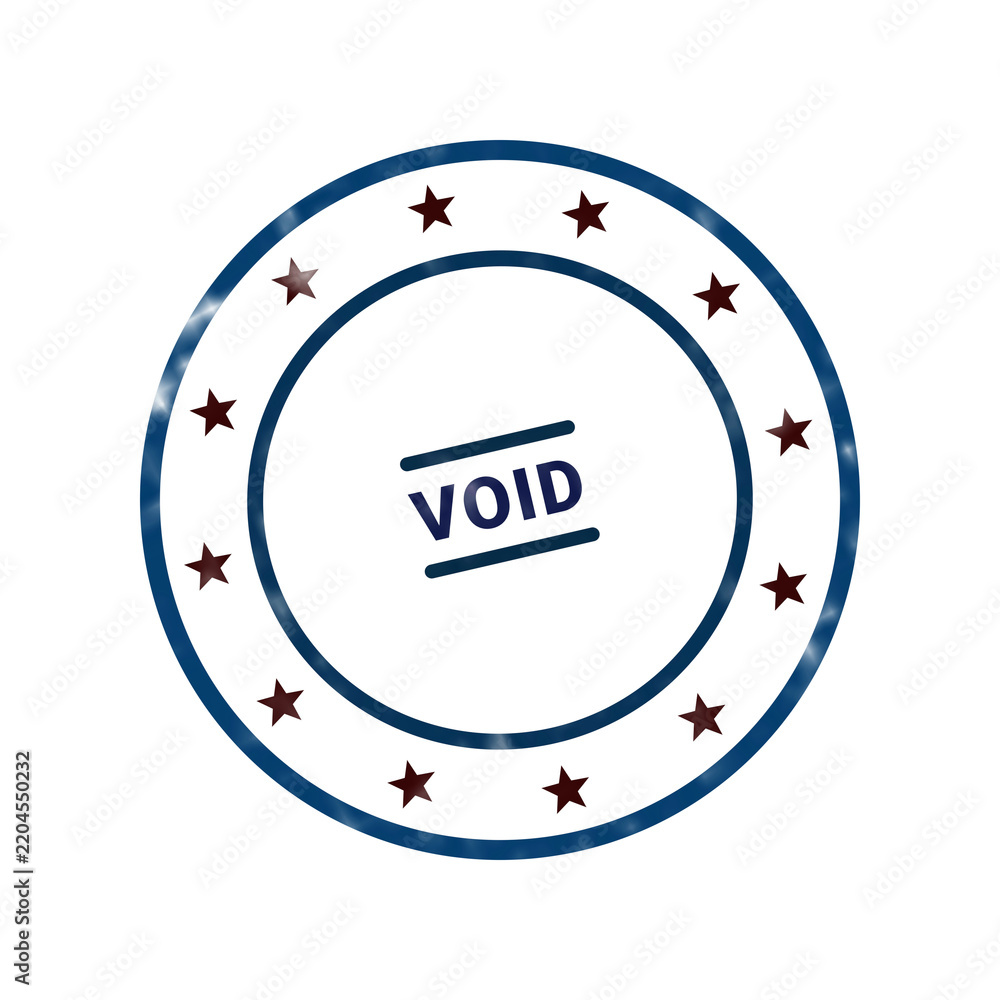Fototapeta premium Modern blue circular badge with VOIM logo and text