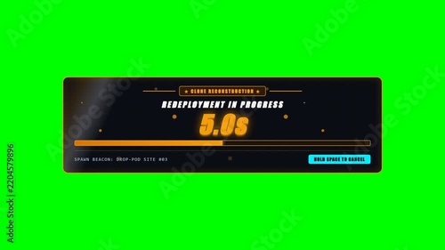 Digital Tactical Respawn Countdown Clock on Green Screen