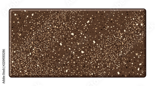 Dark brown rectangular slab with fine grain texture.