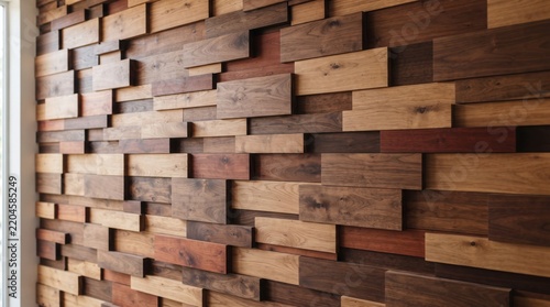 Wooden panel wall design texture background
