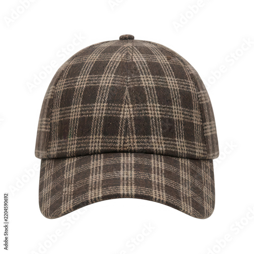 Plaid Baseball Cap Transparent Background