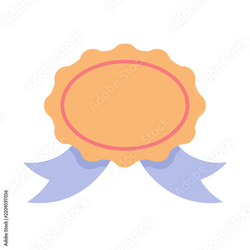 Flat award ribbon illustration