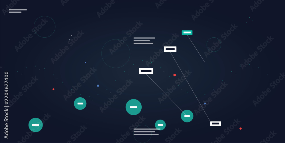 Fototapeta premium Data visualization infographic interface elements on dark background on transparent background