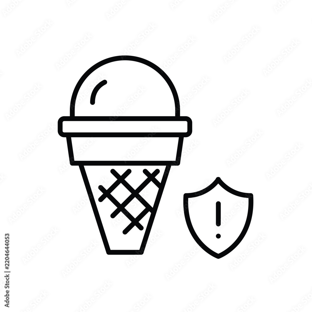 Obraz premium Melting risk alert, dairy allergy warning, sugar hazard notice. Pixel perfect, editable stroke vector icon