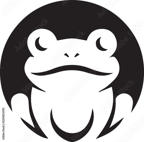 Frog logo design vector art illustrator