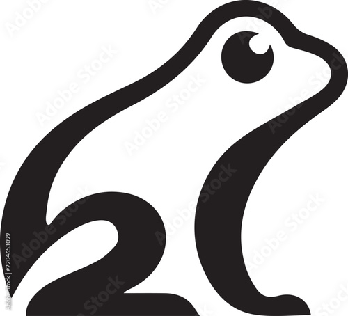 Frog logo design vector art illustrator