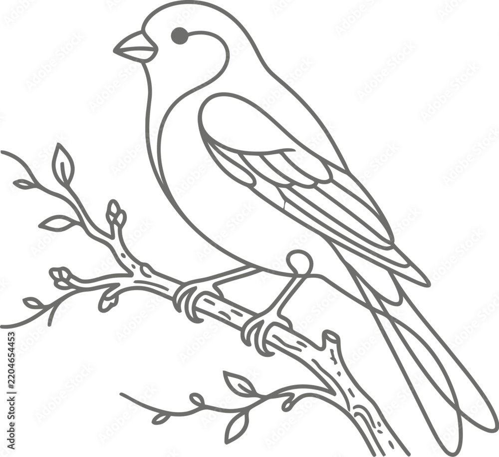 Obraz premium vector illustration of a bird