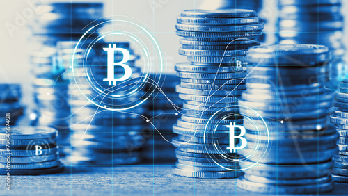 Canvastavla Cryptocurrency and physical coins shown together in a digital finance concept
