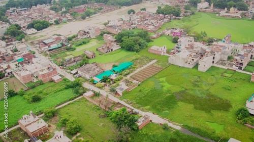 Aerial view of Farrukhabad residential area in Uttar Pradesh India