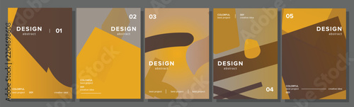 Abstract brown and yellow geometric composition for modern cover templates, brochure or presentation layouts, clean, minimal branding art for business reports, posters and marketing materials