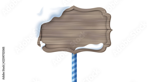 Brown rustic wood or stone label sign
