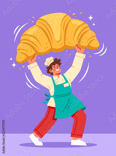 Happy female gardener in overalls and straw hat watering a lush potted plant with 'Grow Well' text, flat vector illustration of eco-friendly lifestyle, urban gardening, and nature care.