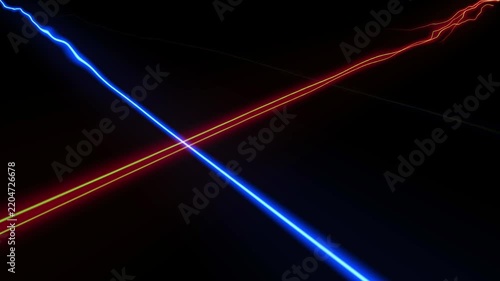 Crossing Blue and Red Energy Beams with Electric Light on Dark 4K