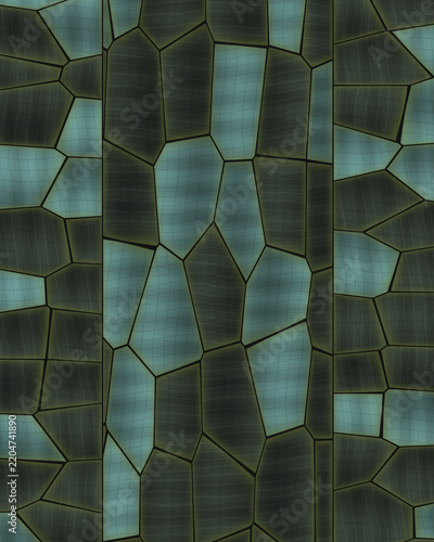 Irregular Polygon Pattern with Metallic Sheen
